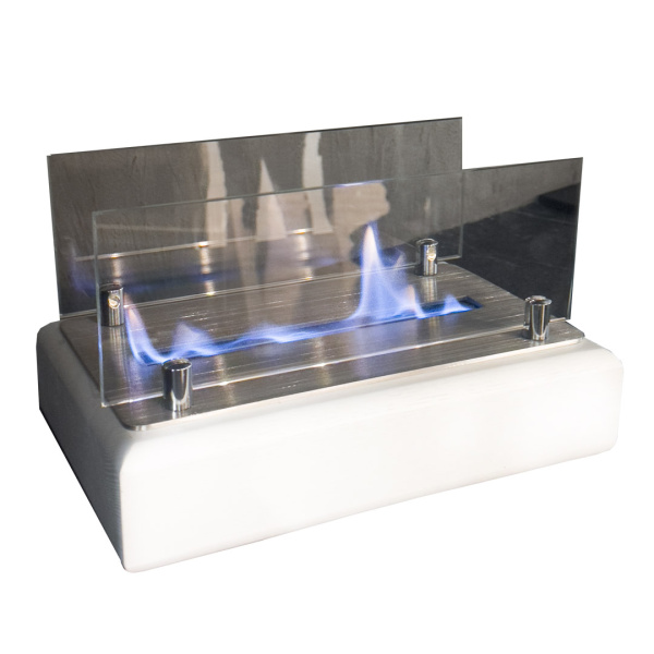 Настольный биокамин Firezo Wood White