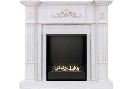 Биокамин в портале Firezo Martin Белый дуб патина золото Биокамин в портале Firezo Martin Белый дуб патина золото